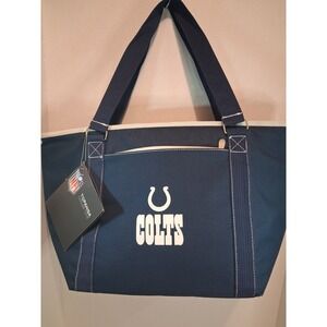 Picnic Time NFL Indianapolis Colts Topanga Cooler Tote Bag Navy Blue Insulated